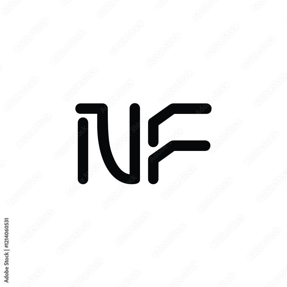 NF monogram logo design letter text name symbol monochrome logotype alphabet character simple logo NF monogram logo design letter text name symbol monochrome logotype alphabet character simple logo