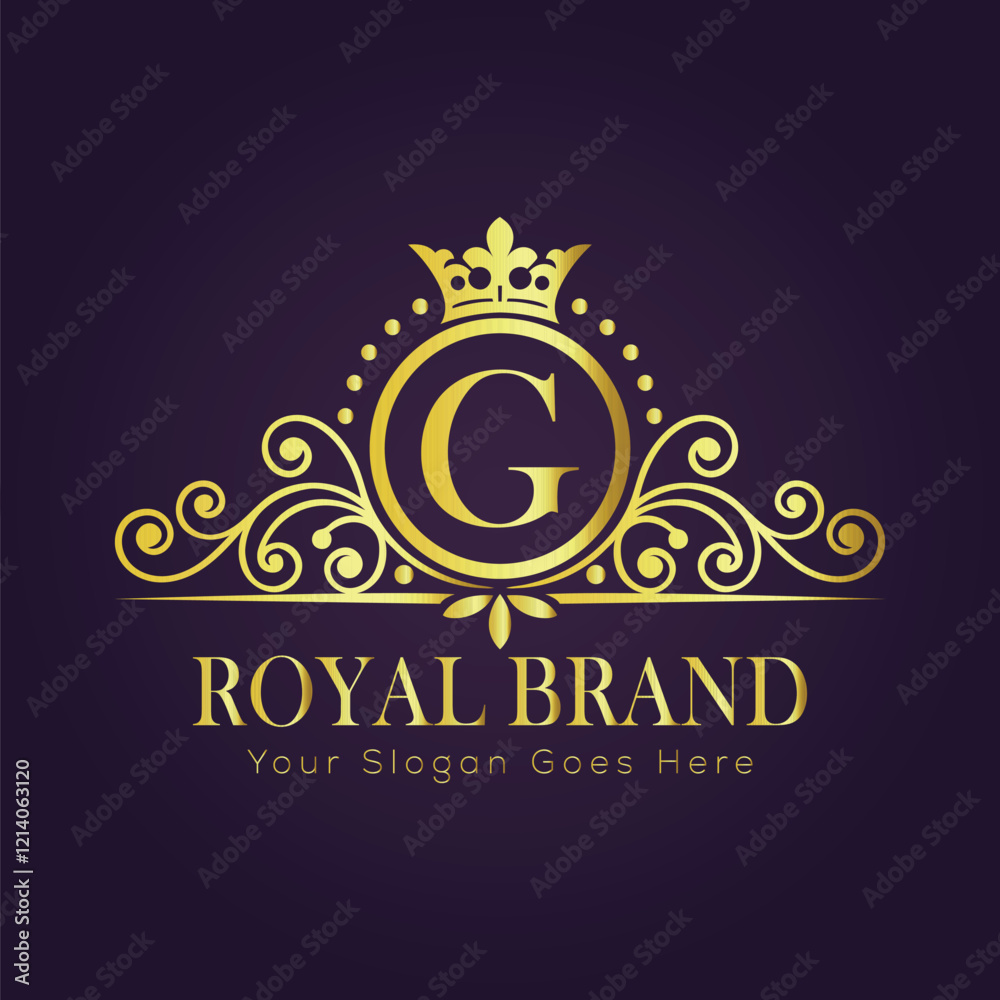 Obraz premium Letter G luxury gold logo concept
