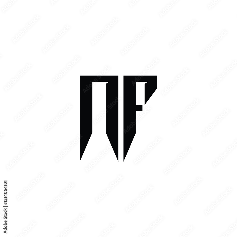 NF monogram logo design letter text name symbol monochrome logotype alphabet character simple logo NF monogram logo design letter text name symbol monochrome logotype alphabet character simple logo