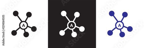 Antioxidant icon vector.  isolated on white and black background. vector illustration. EPS 10