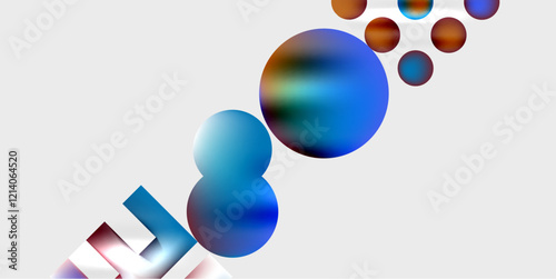 Circles and triangles modern art. Vector Illustration For Wallpaper, Banner, Background, Card, Book Illustration, landing page