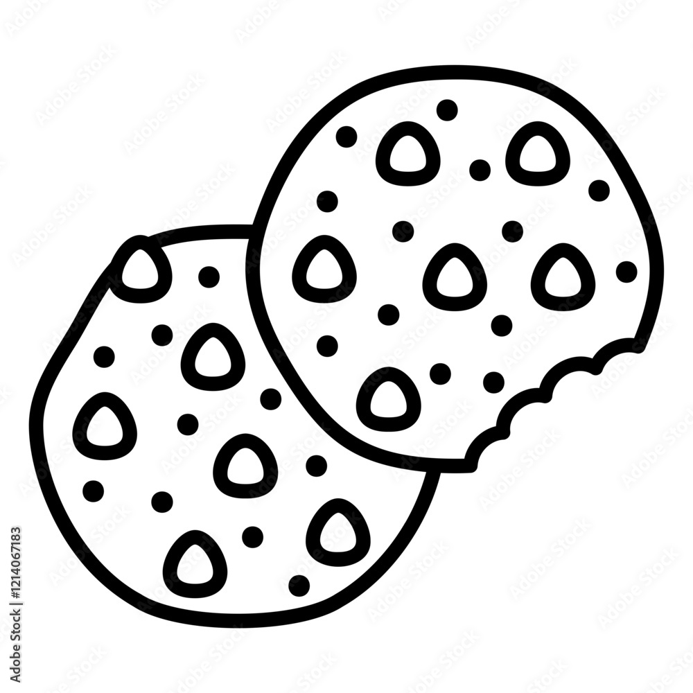 Cake or cookies icon for snack food Cake or cookies icon for snack food