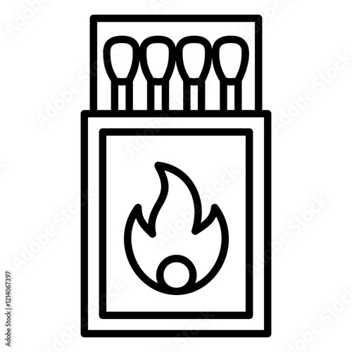 Match icon for starting a fire