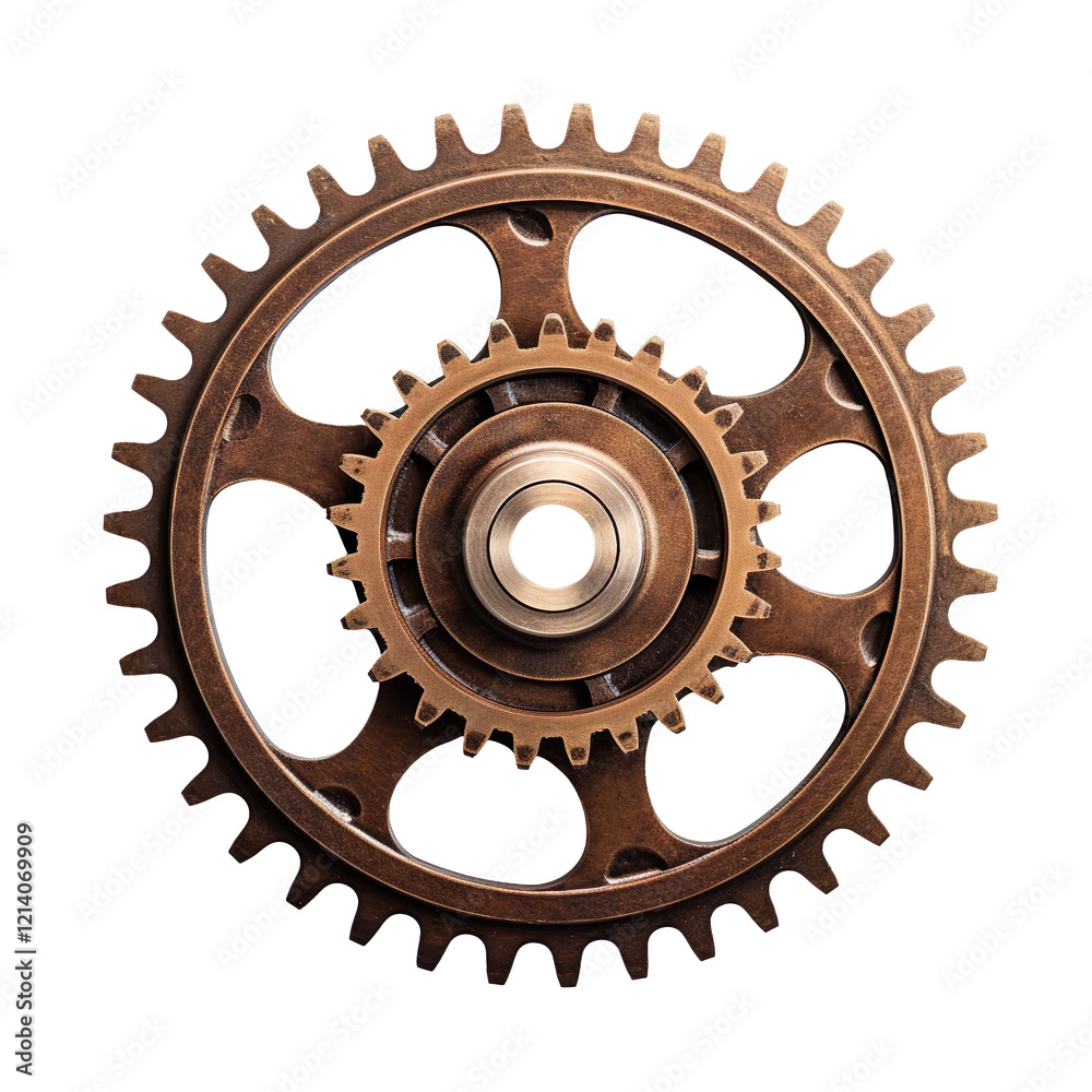 rusty metal gear isolated on transparent background rusty metal gear isolated on transparent background