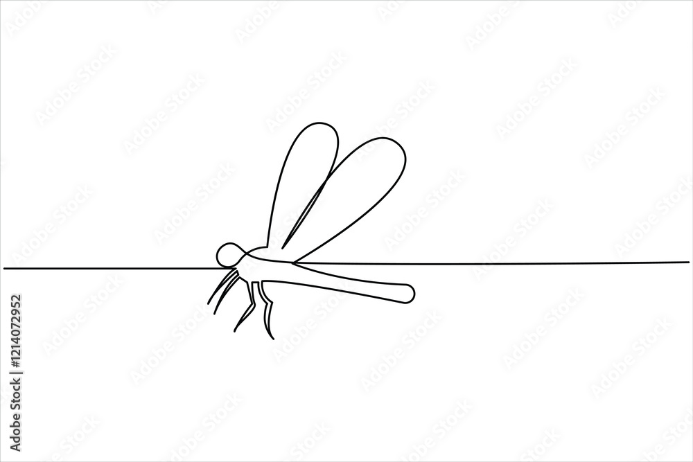Dragonfly one line art drawing and insect minimalist style isolate outline vector illustration Dragonfly one line art drawing and insect minimalist style isolate outline vector illustration