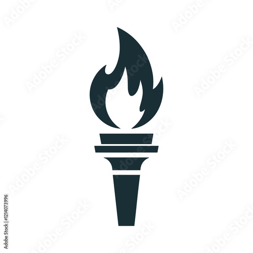 torch icon. flaming torch. vector torch