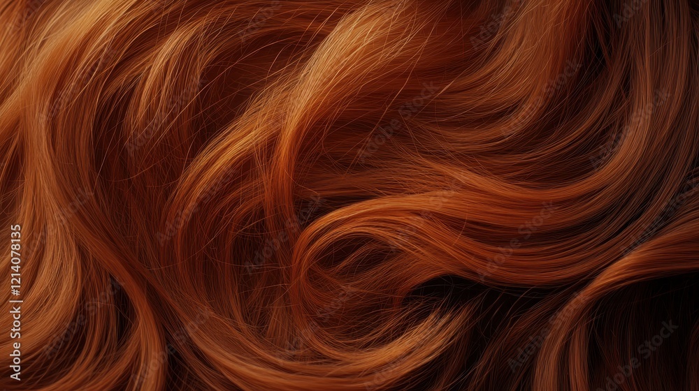 Fototapeta premium Luxurious Red Hair Texture Background.