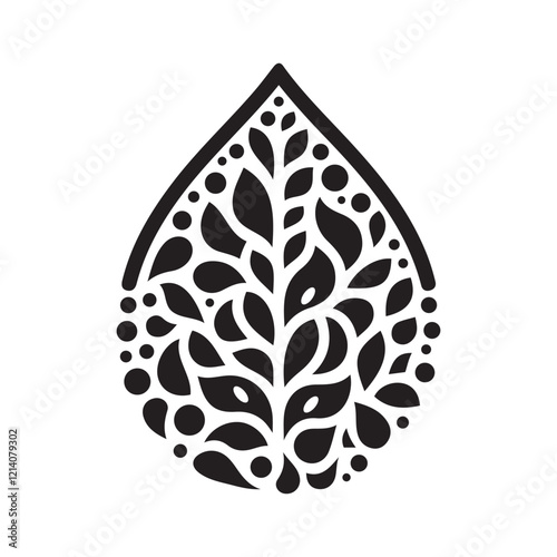 Ornamental Leaf Vector Illustration