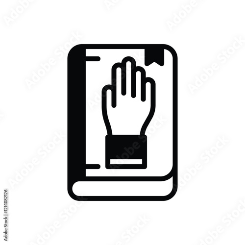 Black solid icon for pledge