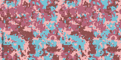 Pixelated pattern creative different. Mask halftone for troop seamless. Conflict carnival and colours warrior.