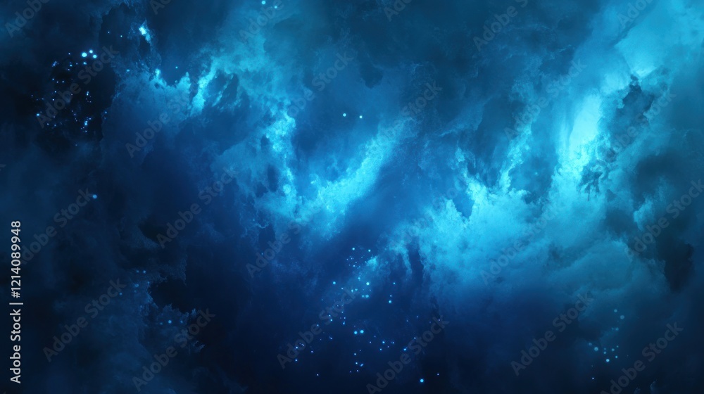 Celestial Nebula: A Deep Blue Cosmic Dream Celestial Nebula: A Deep Blue Cosmic Dream