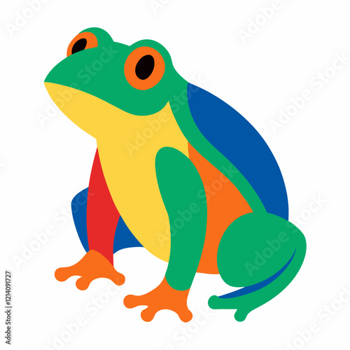 frog on a white background