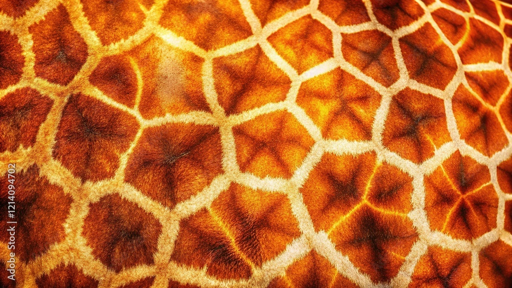 Giraffe Skin Pattern Texture Background - AI Art