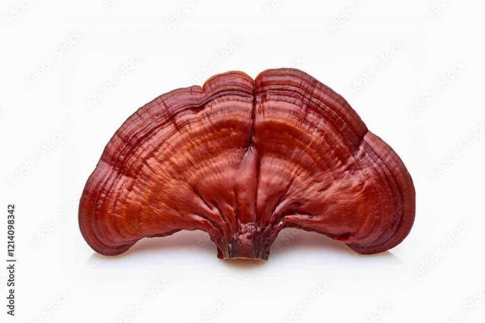 Naklejka premium Red reishi Mushroom (Lingzhi) isolated on white background with clapping path full of depth 