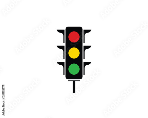 traffic light vector logo illustration design