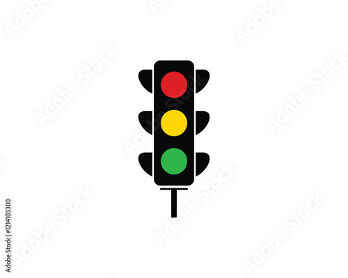 traffic light vector logo illustration design