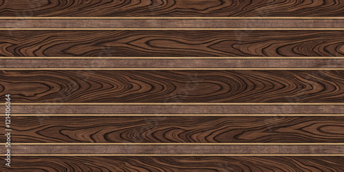 Walnut wood seamless pattern featuring rustic dark brown tones and textures for furniture wall flooring designs and luxury timber interiors with high-quality realistic patterns