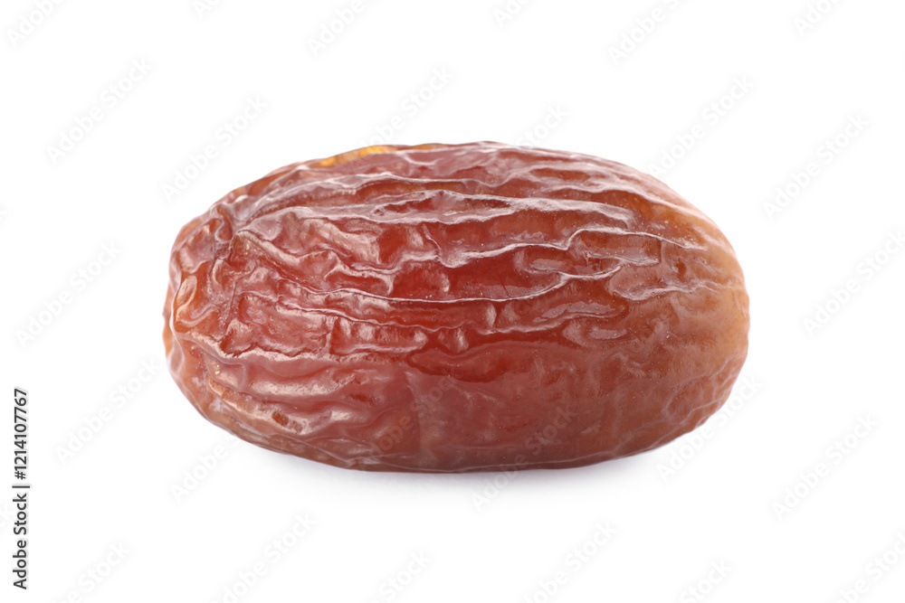 One tasty dried date isolated on white One tasty dried date isolated on white