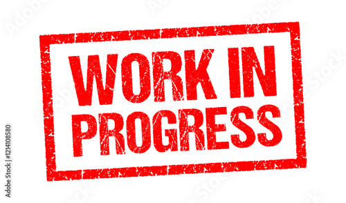 Work in progress red stamp