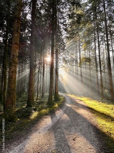 Sonnenstrahlen im Mooswald