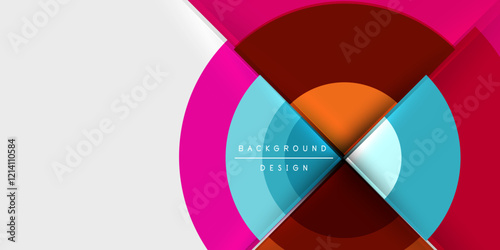 Target circle geometric abstract shapes. Vector Illustration For Wallpaper, Banner, Background, Card, Book Illustration, landing page