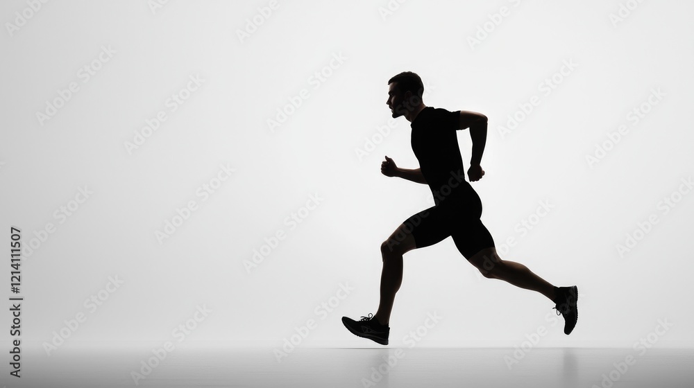 Dynamic Silhouette of a Runner in Motion Dynamic Silhouette of a Runner in Motion