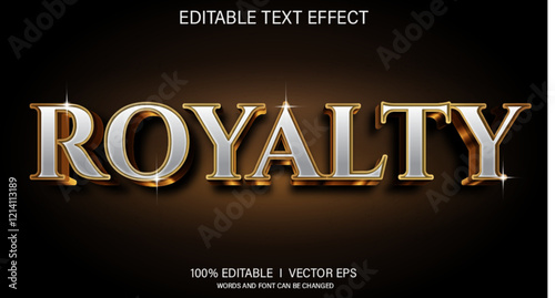 royalty 3d vector text effect with modern style design