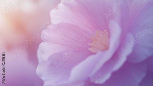 Delicate Pink Flower Soft Petals, Dreamy Close Up