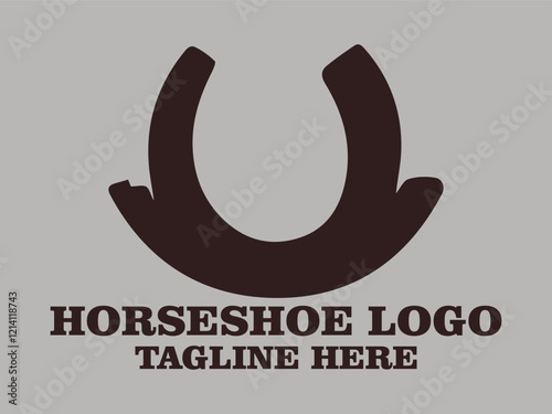 PrintHorseshoes symbolize good luck horseshoe logo timeless classic design,  a horseshoe vector illustration perfect for branding and this horseshoe features a classic and elegant design