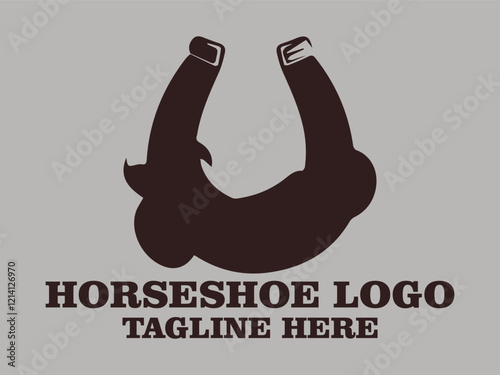 PrintHorseshoes symbolize good luck horseshoe logo timeless classic design,  a horseshoe vector illustration perfect for branding and this horseshoe features a classic and elegant design photo