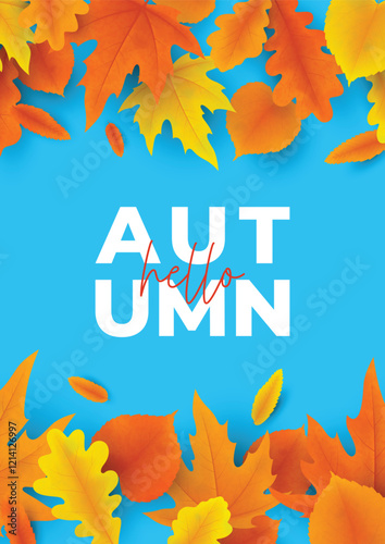 Design of bright autumn flyer