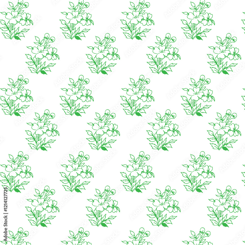Fototapeta premium Seamless Flower Pattern Design