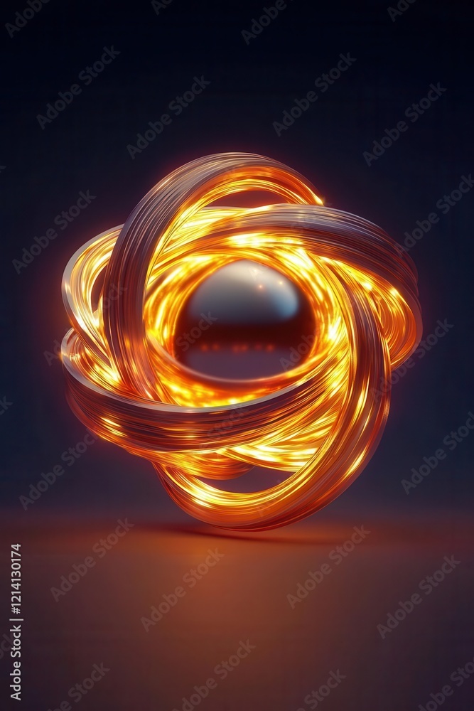 Futuristic illuminated design with abstract swirling elements. Futuristic illuminated design with abstract swirling elements.