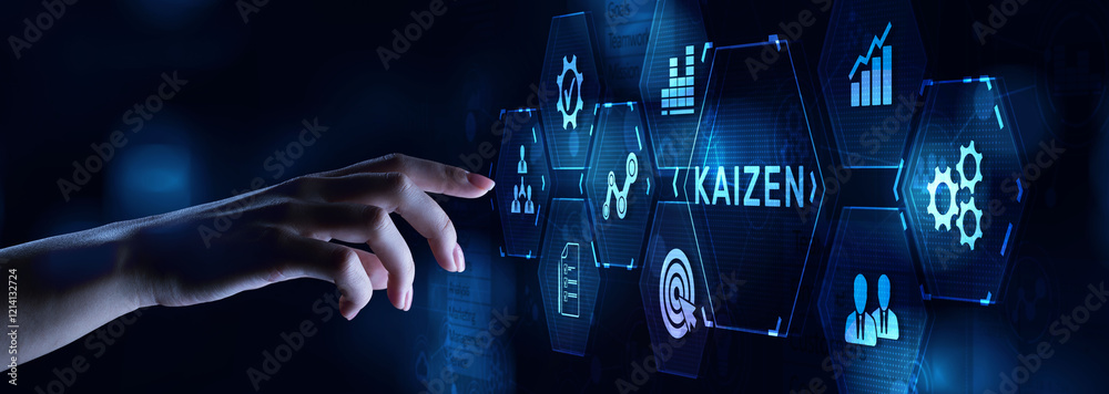 Fototapeta premium Kaizen: Continuous Improvement for Business Efficiency.