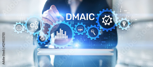 DMAIC SIx sigma lean manufacturing development technology concept.