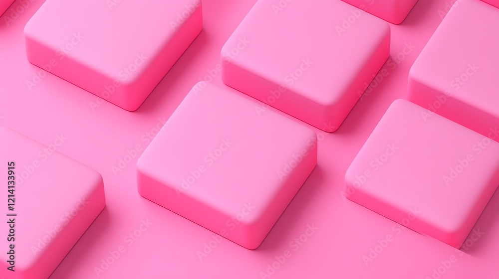 Abstract Soft Pink Geometric Shapes on a Bright Pink Background for Modern and Trendy Design Uses Abstract Soft Pink Geometric Shapes on a Bright Pink Background for Modern and Trendy Design Uses