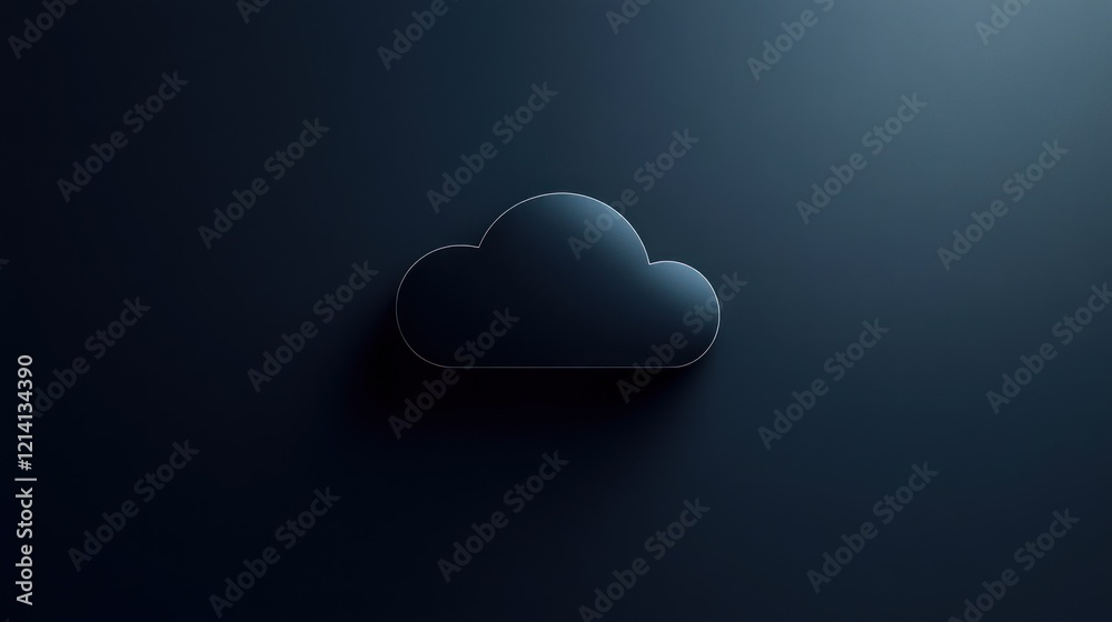 Abstract Cloud Computing Minimalist Icon Abstract Cloud Computing Minimalist Icon
