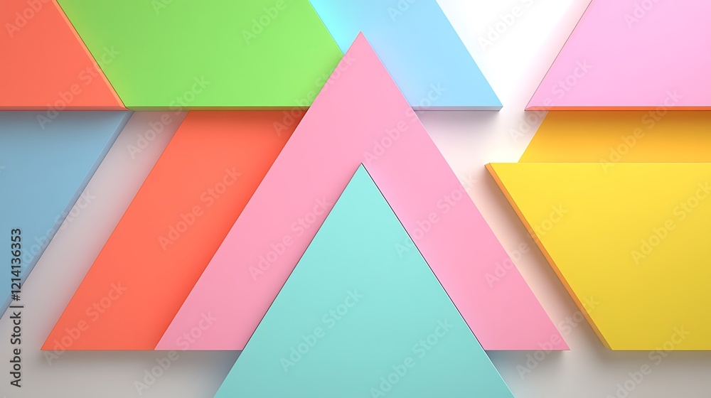Colorful Abstract Geometric Shapes with Bright Pastel Tones Creating a Modern Artistic Background Layout Colorful Abstract Geometric Shapes with Bright Pastel Tones Creating a Modern Artistic Background Layout