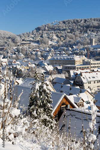 Winterlandschaft in Albstadt-Tailfingen auf der Schwäbischen Alb, Zollernalbkreis photo