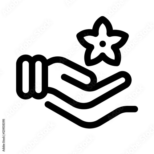 dhyana mudra line icon, perfect for uiux website and mobile apps projects