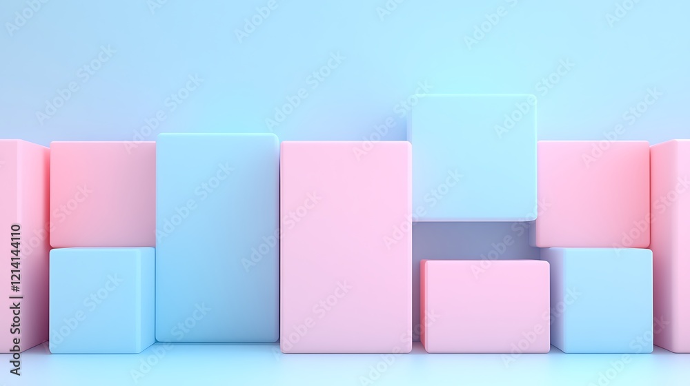 Colorful Geometric Shapes in Pastel Hues on a Clean Background for Modern Design Projects and Creative Use Colorful Geometric Shapes in Pastel Hues on a Clean Background for Modern Design Projects and Creative Use