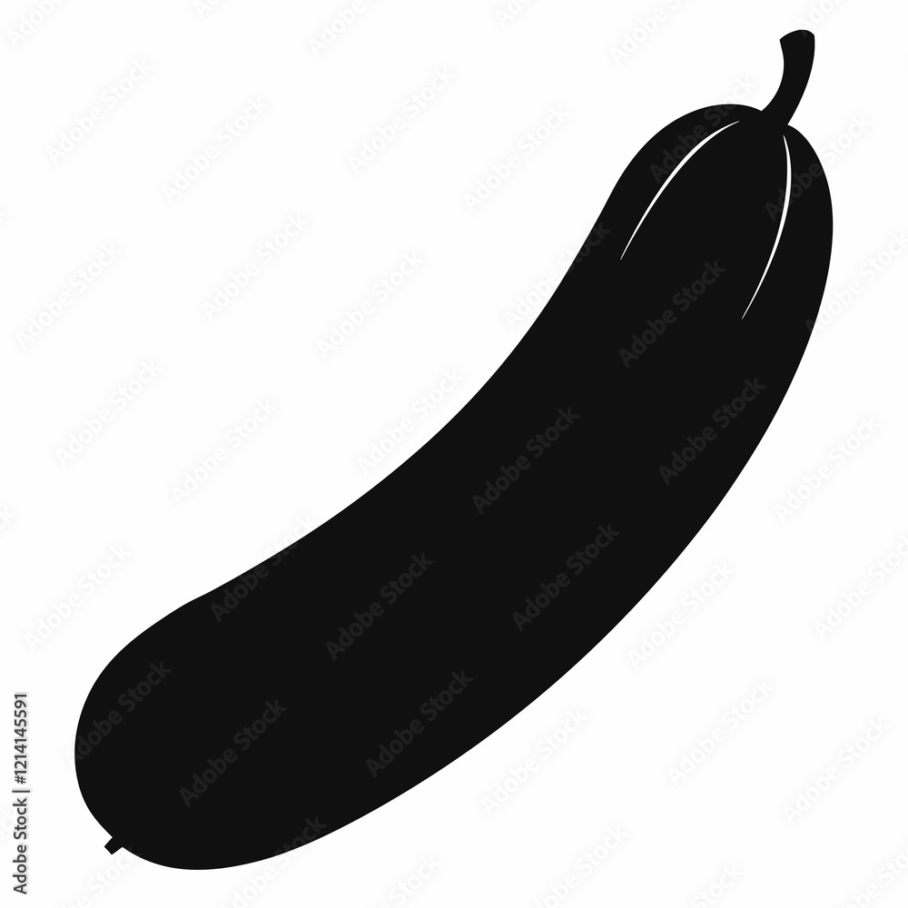 Cucumber Shape Silhouette Vector Illustration Cucumber Shape Silhouette Vector Illustration