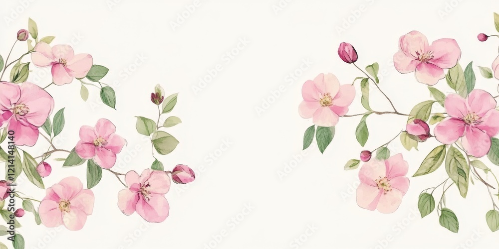 Pre made templates collection, frame - cards with pink flower bouquets, leaf branches. Wedding ornament concept. Floral poster, invite. Greeting card, invitation , birthday party., Generative AI Pre made templates collection, frame - cards with pink flower bouquets, leaf branches. Wedding ornament concept. Floral poster, invite. Greeting card, invitation , birthday party., Generative AI