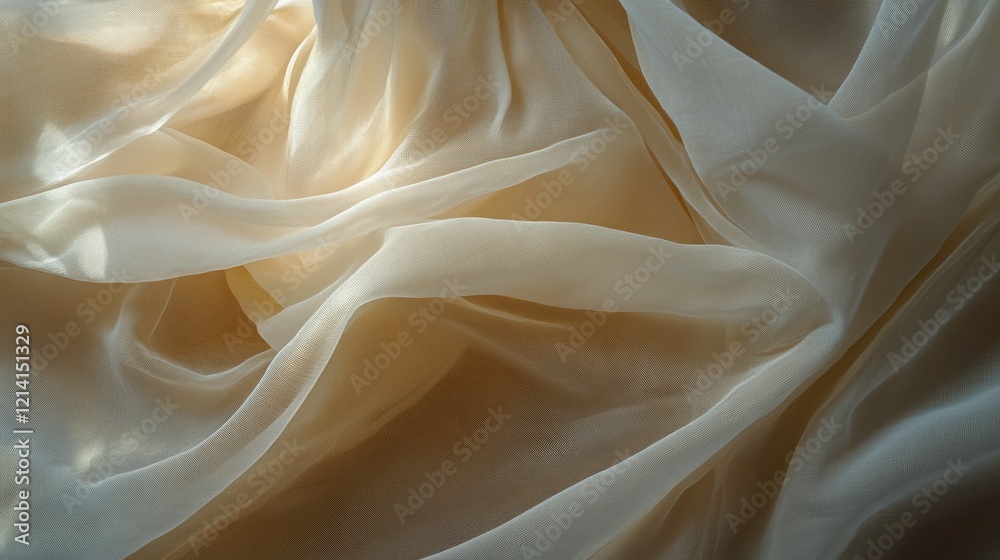 Obraz premium Soft Draped Fabric in Natural Light Creating Elegant Texture