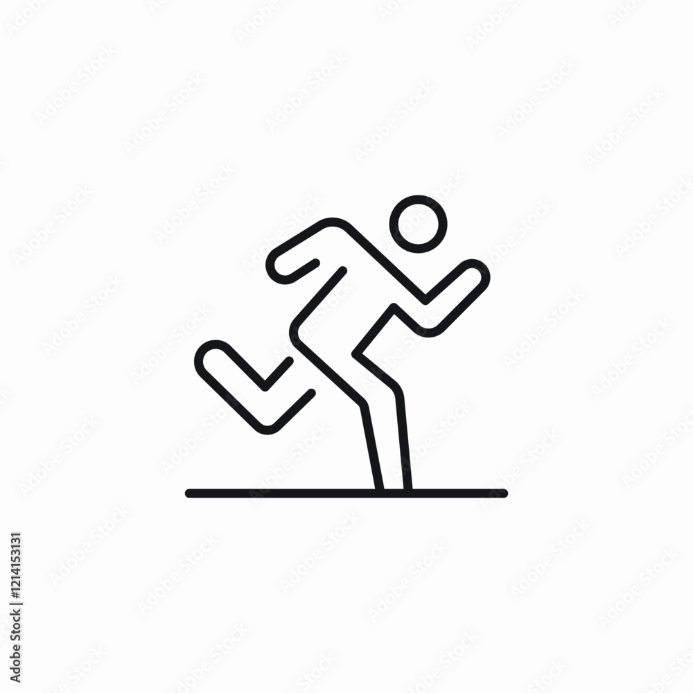 Running man sport icon vector sign Running man sport icon vector sign