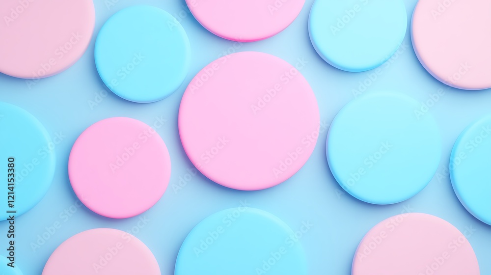 Colorful Pastel Circles on Soft Blue Background with Soft Pink and Blue Hues for Creative Design and Art Projects Colorful Pastel Circles on Soft Blue Background with Soft Pink and Blue Hues for Creative Design and Art Projects