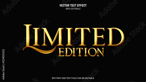 Limited edition 3d style gold editable text effect