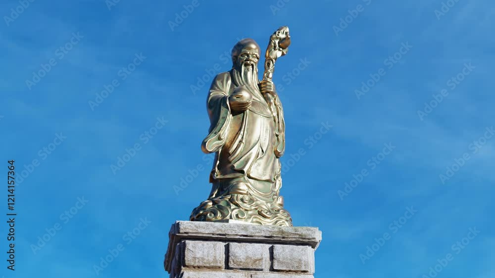hinese God Of Longevity Statue, Animation.Full HD 1920×1080. 08 Second Long. hinese God Of Longevity Statue, Animation.Full HD 1920×1080. 08 Second Long.