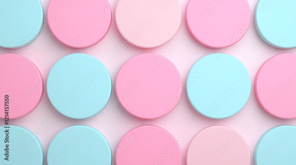 Colorful Smooth Circular Discs in Shades of Pink and Blue Arranged in a Visually Appealing Pattern Colorful Smooth Circular Discs in Shades of Pink and Blue Arranged in a Visually Appealing Pattern