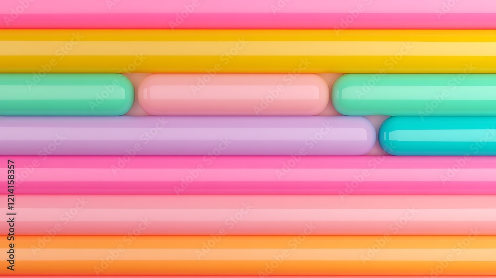 Colorful Stacked Straws in Various Shades of Pink, Yellow, Green, and Blue for Creative Background or Design Use Colorful Stacked Straws in Various Shades of Pink, Yellow, Green, and Blue for Creative Background or Design Use